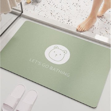 硅藻泥速乾防滑軟地墊-綠色 _廠商直送