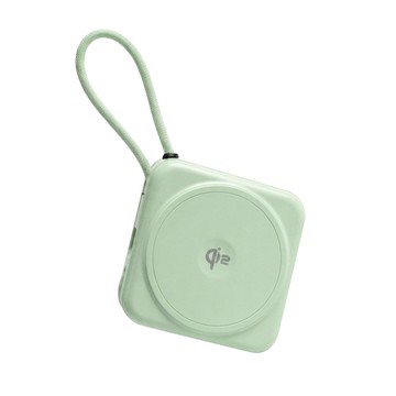 Wephone 10000mAh Qi2磁吸固態行動電源(CCC/PD快充/磁吸/自帶雙線)-蘋果綠