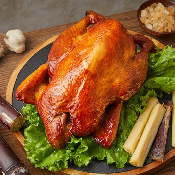大成食品-【鹿野土雞】蔗香全雞(1.3kg/隻)-解凍就能吃，中元普度拜拜 普渡三牲