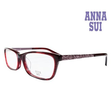 【ANNA SUI 安娜蘇】立體薔薇浮雕造型眼鏡-復古紅(AS624-209)