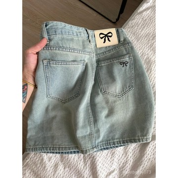 ♡ 𝑪𝒉𝒊𝒄 𝒖 ♡ 美式複古蝴蝶結刺繡牛仔半身裙女夏季新款辣妹包臀短裙a字裙