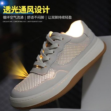 新款時尚潮鞋舒適款男士休閑小白鞋2025新品休閑男皮鞋時尚潮流鞋