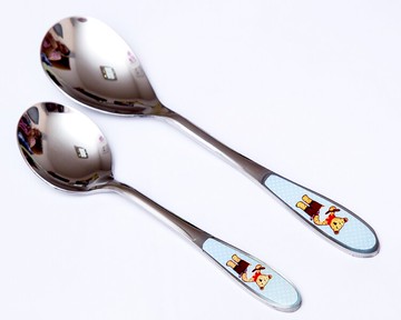 韓國 不銹鋼勺 兒童勺 小熊圖案勺子 飯勺