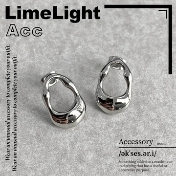 ☆LimeLight☆ 金屬 液態 百搭 韓國 高級感 飾品 鈦鋼 耳環 耳針 一組兩個