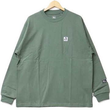 BEN DAVIS 25780024-57 LABEL WIDE L/S TEE 寬版 長T (綠灰色)