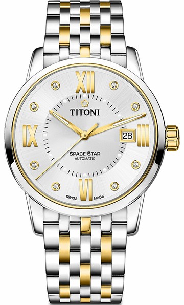 TITONI 梅花錶 天星系列 SPACE_STAR 機械男腕錶(83538SY-099)-40mm-銀面鋼帶【刷卡回饋 分期0利率】【APP下單點數13倍送】