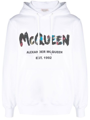 Alexander McQueen `Watercolor Graffiti` Hoodie