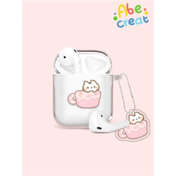 可愛聯盟airpods4保護套必易透明卡通pro蘋果藍牙耳機兔兔豬豬殼