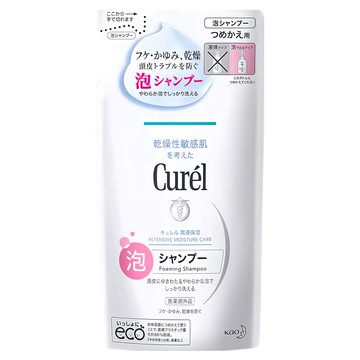 Curel 珂潤 潤浸保濕低敏洗髮慕絲 補充裝 無香  1件  380ml