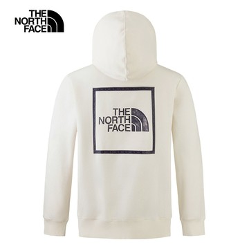 【新年款】男女款米白色大尺寸印花長袖帽T｜8DQXQLI