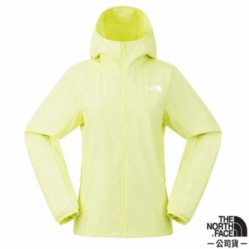 【The North Face】女 FLYWEIGHT BREEZE 防潑水防風防曬連帽外套.輕量風衣.夾克/ 8G77-G6O 檸檬黃