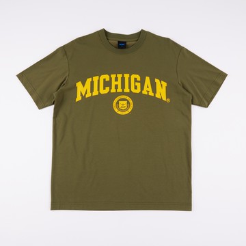 NCAA 短T 綠色 密西根 LOGO 落肩 棉T 短袖 中性 7325800670
