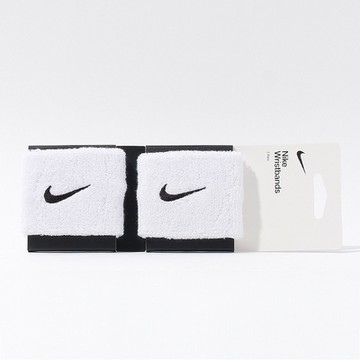 Nike Swoosh 白色 吸汗 棉質 舒適 穿搭 護腕 造型 訓練 運動 毛巾布 腕帶 NNN0410-1OS