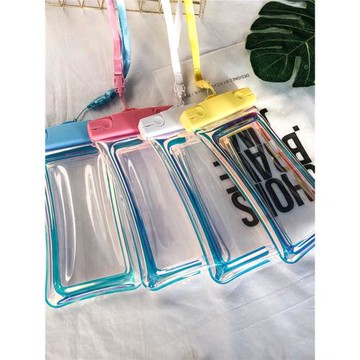 手機防水袋可觸屏游泳氣囊潛水掛脖密封透明外賣專用漂流裝備海邊