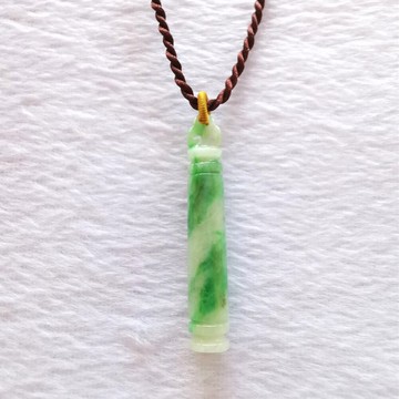 超值商品 冰翠翡翠玉墜翎管 a貨