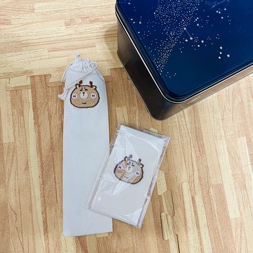 可麗鹿刺繡環保餐具袋吸管袋