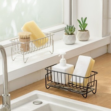 臺灣嚴選廚房水槽置物架家用不銹鋼收納架窗臺海綿洗碗布瀝水架收納神器