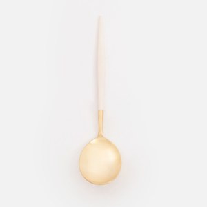 Dalper MYA不鏽鋼餐匙20.6cm 象牙白金