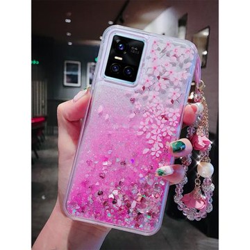 適用于vivoS10手機殼女奢華水鉆掛繩S10pro保護套硅膠軟殼創意液體流沙