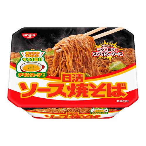 日清焼きそば カップソース 焼きそば チキンスープ付 104g×24個