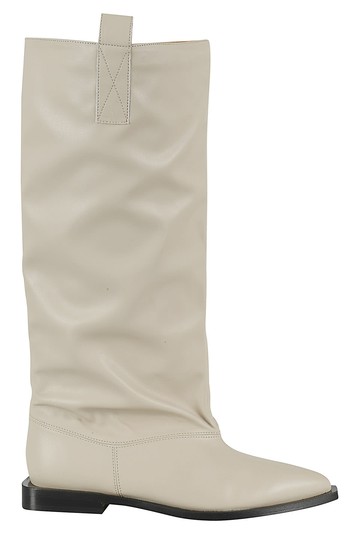ブーツその他 Ganni Western Wide Slouchy Flat Tubular Boot GANNI // Western Wide Slouchy Flat Tubular Boot / Black