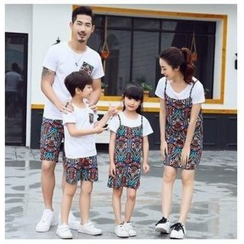 親子お揃い Tシャツ 半袖 ペア Kl 親子服 ペアルック お揃い 夏 親子ｔシャツ パンツ ワンピース パパ ママ 女の子 男の子 通販 Lineポイント最大get Lineショッピング