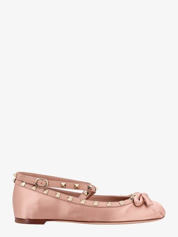 Satin ballerinas with iconic studs - VALENTINO GARAVANI - gender_Woman