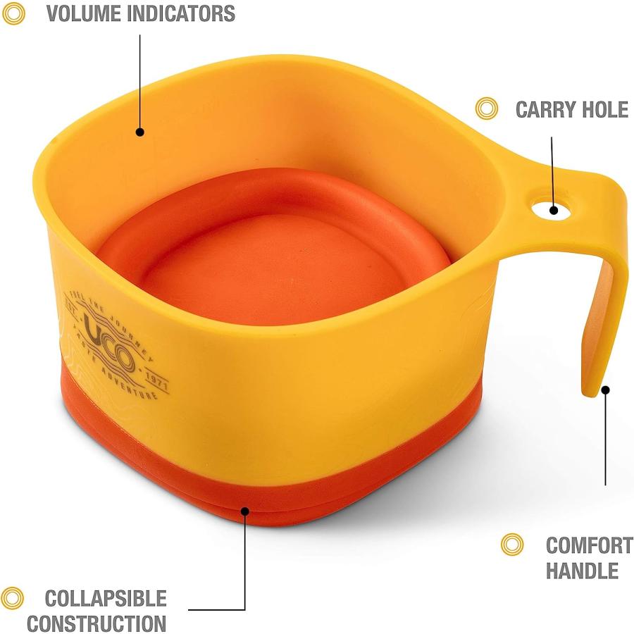 UCO Collapsible Camp Cup for Camping  Backpacking  and Hiking  12 Ounces  Pack　並行輸入品