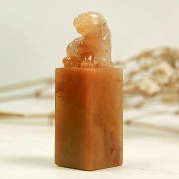 客製化手工印章|老撾石 肖形印鈕  1.4 x1.3 CM|送禮手工篆刻印章