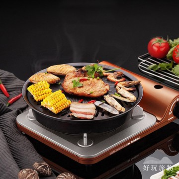 【好玩旅物】多功能兩用雙層瀝油麥飯石不沾鍋烤盤烤網