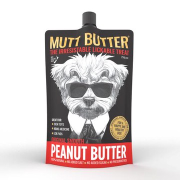 【Mutt Butter】寵物犬用絲滑花生醬擠壓包(250公克/包) /狗狗零食/紐西蘭原裝
