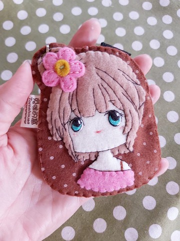 不織布 Q版娃娃人物貼繡 置物型鎖圈吊飾 似顏繪刺繡 漫畫娃娃