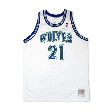 KEVIN GARNETT 明尼蘇達 灰狼 白藍 AUTHENTIC 球衣（新人年）