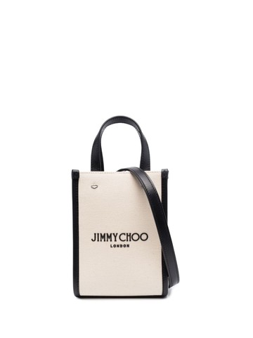 Jimmy Choo - mini N/S tote bag - women - Calf Leather/Fabric - One Size - Neutrals