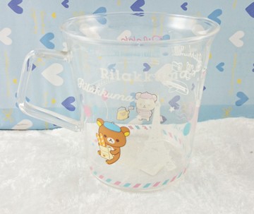 【震撼精品百貨】Rilakkuma San-X 拉拉熊懶懶熊~玻璃杯-氣球/透明#52439