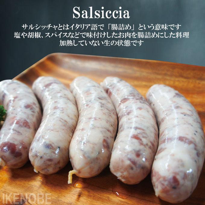 粗挽き生サルシッチャ500ｇ(5本入)冷凍 本場イタリアに負けない肉汁たっぷり 黒豚 島豚 国産豚肉 ソーセージ ウィンナー