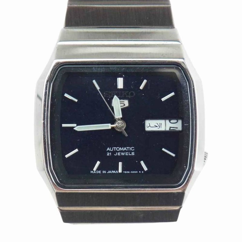 全日本送料無料 SEIKO5 7S26-04K0 自動巻き腕時計 時計 - mychemclub