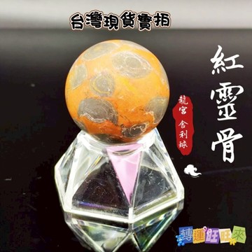 【台灣現貨】紅靈骨 天然 龍宮 財寶 舍利 球 轉運 開運 招財 淨化 消磁 擺件 好運 招人緣 桃花 礦石 靈招 精品