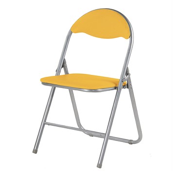 Cotton Field 棉花田傢飾 馬卡龍仿皮折疊椅  居家餐廳書房客廳學習機構會議場所適用  黃色  1個