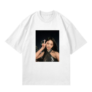twice 應援服 美式復古短袖T恤男女生同款 潮牌印花純棉大尺碼寬鬆t恤日系上衣純棉吸汗透氣落肩短t