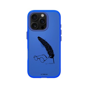iPhone 16 Pro Clear 激光藍 - 哈利波特 Harry Potter - 羽毛筆和眼鏡