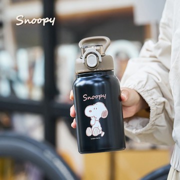 Snoopy史努比復刻經典手提304不銹鋼真空保溫瓶550ml