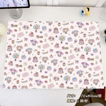 🌸臺灣出貨🎉蠟筆小新美樂蒂時尚生日包裝紙可愛卡通動漫印花通用禮品