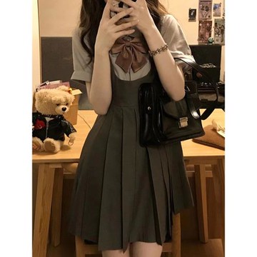 jk學院風制服穿搭套裝裙子襯衫