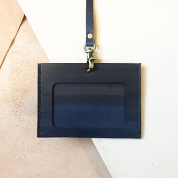 識別證卡套+頸帶_橫式_雙卡層_灰藍漸層薰衣草紫