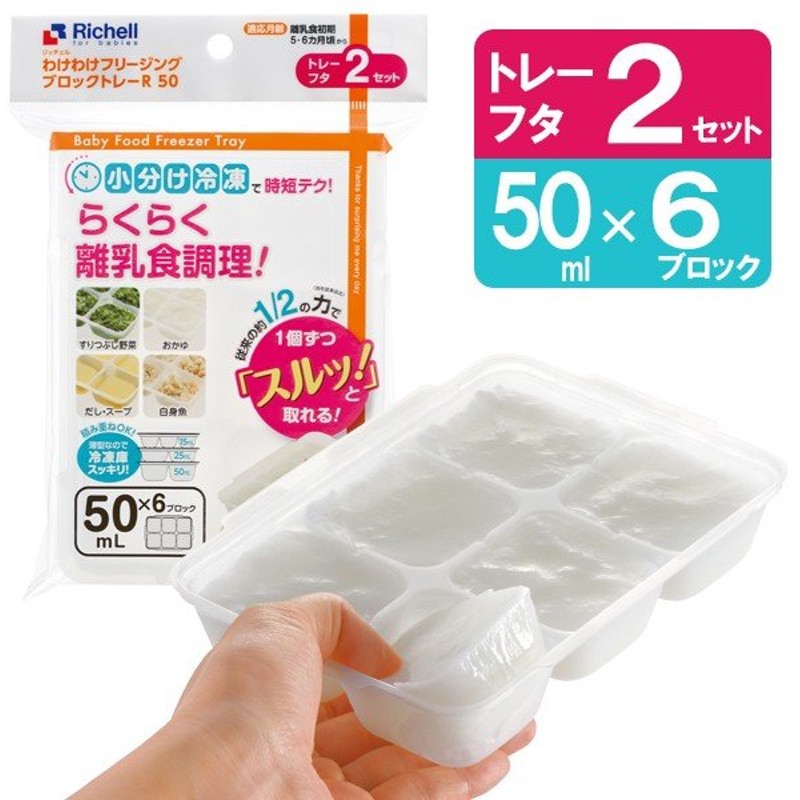 リッチェル 離乳食 冷凍保存 容器 わけわけフリージング ブロックトレーr 50 1ブロック50ml 2セット入り 小分け ケース 通販 Lineポイント最大0 5 Get Lineショッピング