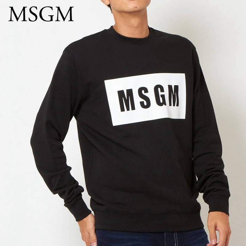 エムエスジーエム メンズ トレーナー Msgm 00mm523 スウェット ボックスロゴ 99 Black Clm 通販 Lineポイント最大0 5 Get Lineショッピング