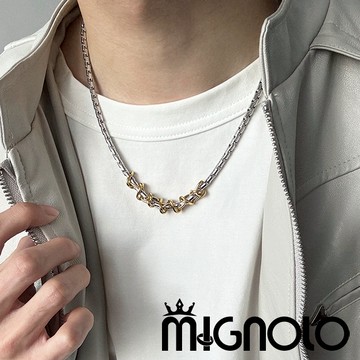 MIGNOLO💫藏金項鍊 鈦鋼項鍊 項鏈 項鍊男 男生項鍊 項鏈 嘻哈項鍊