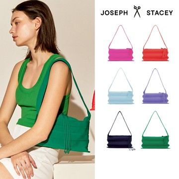 【官方直營】JOSEPH AND STACEY針織素色短肩背百褶包