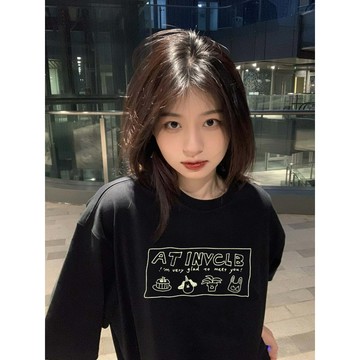 【林木木】衣服 短袖 韓版上衣 短袖上衣 oversize t恤 美式復古上衣 ins 風衣服 水洗 短袖t恤